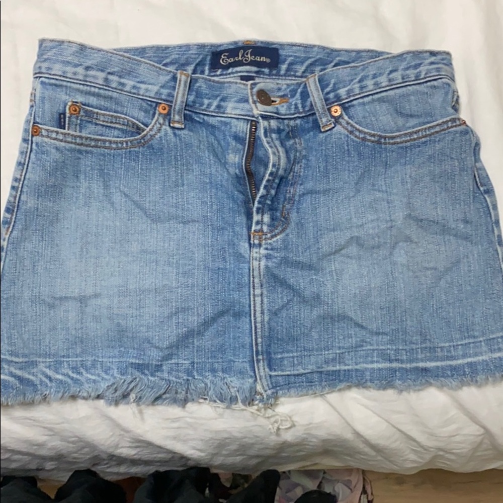 Jean mini skirt